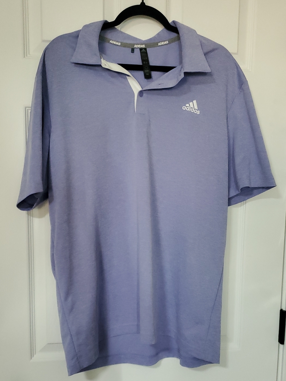 adidas Men's Light Purple Polo Shirt
